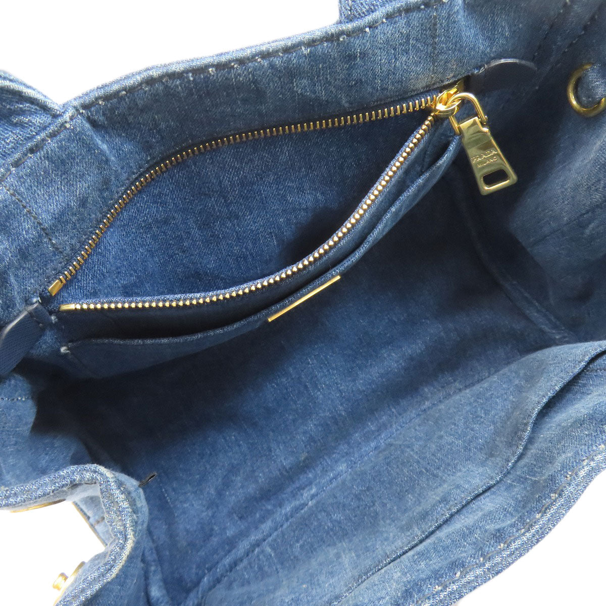PRADA 1BG439 Canapa mini 2 WAY Handbag Denim Ladies [Used]