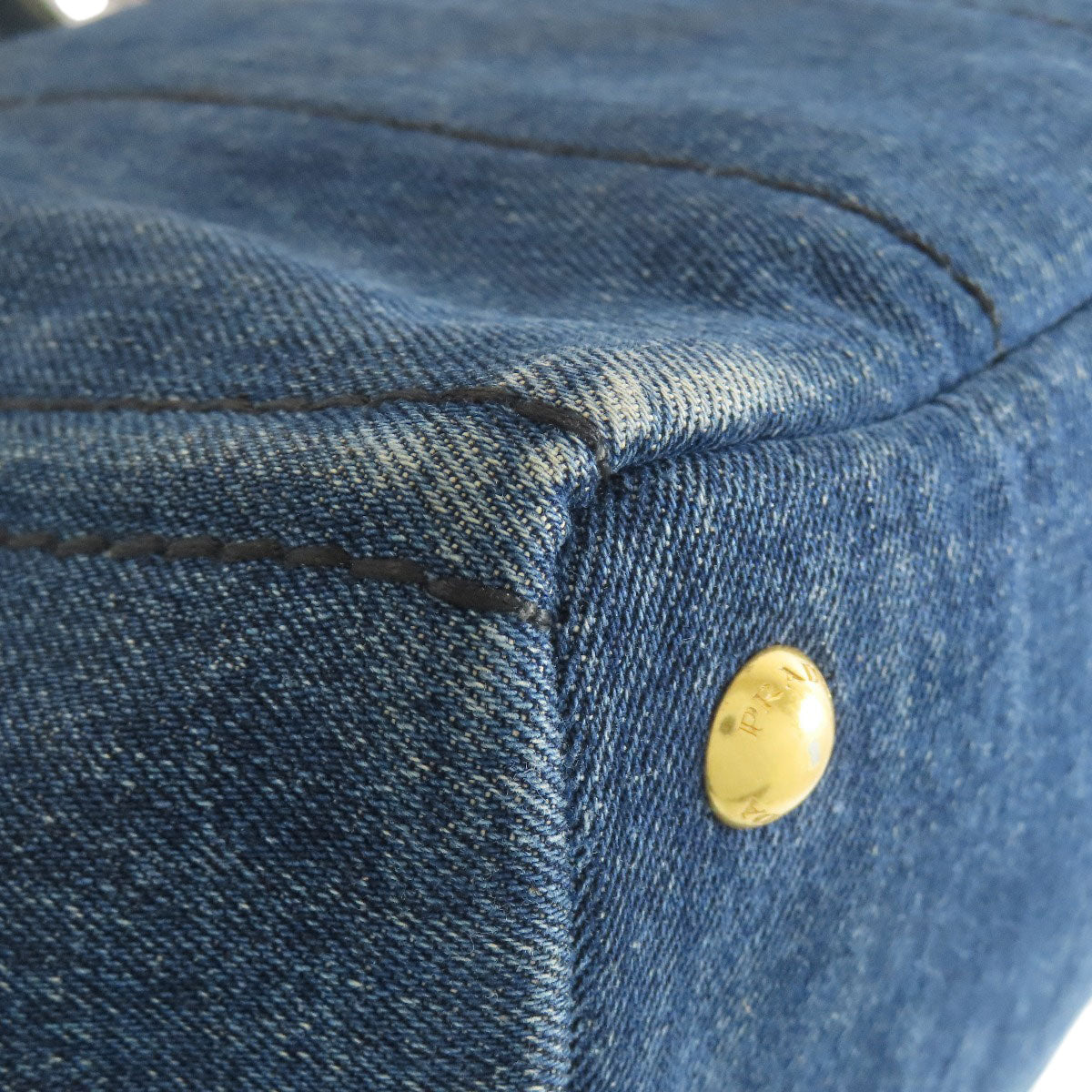 PRADA B1877B Canapa Tote Bag Denim Ladies [Used]