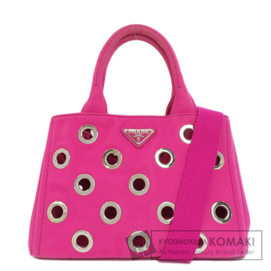 PRADA 1BG439 Kanapamini Punching 2WAY Handbag Canvas Ladies [Used]