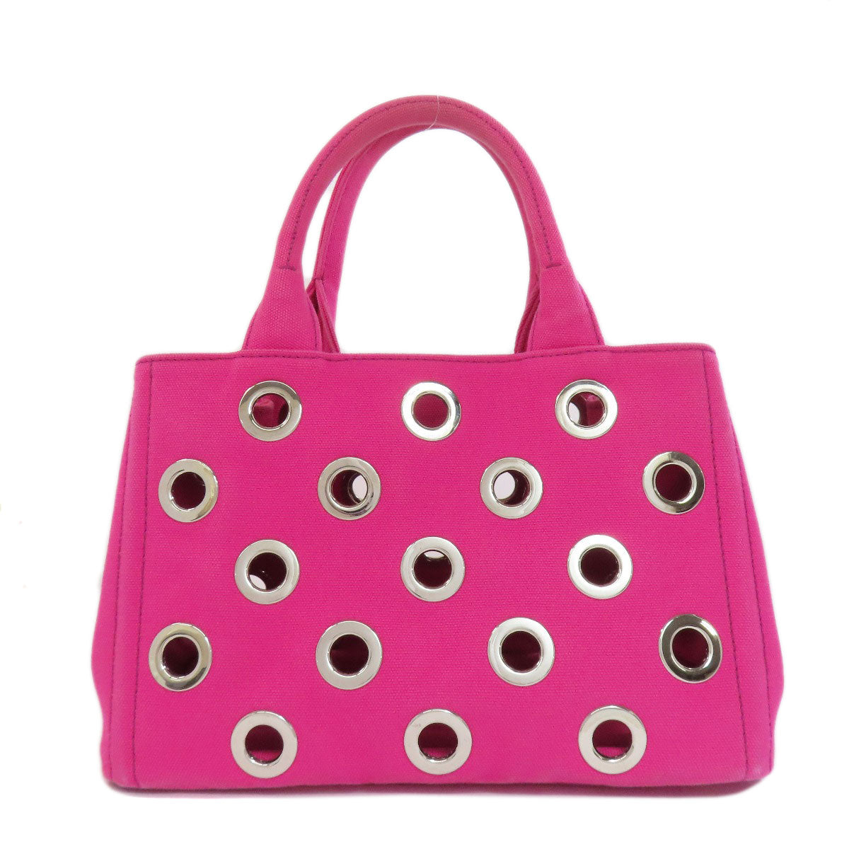 PRADA 1BG439 Kanapamini Punching 2WAY Handbag Canvas Ladies [Used]