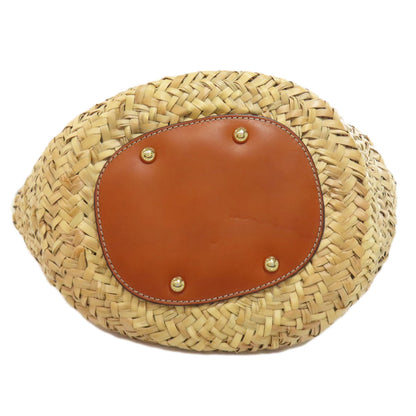 Dolce&Gabbana Leopard print basket bag Tote Bag Raffia Ladies [Used]