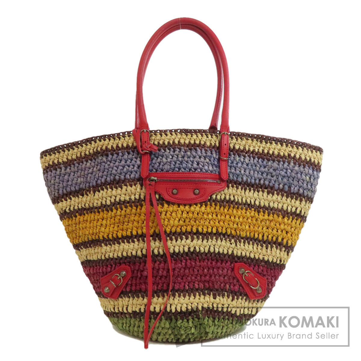BALENCIAGA 286370 Basket bag Tote Bag Straw Ladies [Used]