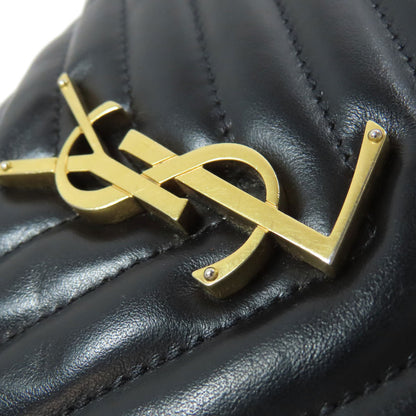 SAINT LAURENT Lou V Stitch Shoulder Bag Calf Ladies [Used]