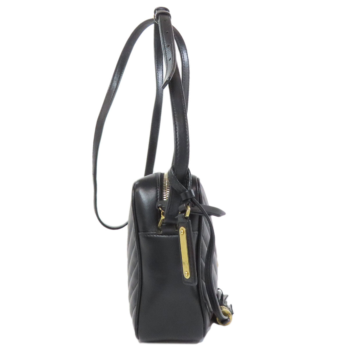 SAINT LAURENT Lou V Stitch Shoulder Bag Calf Ladies [Used]