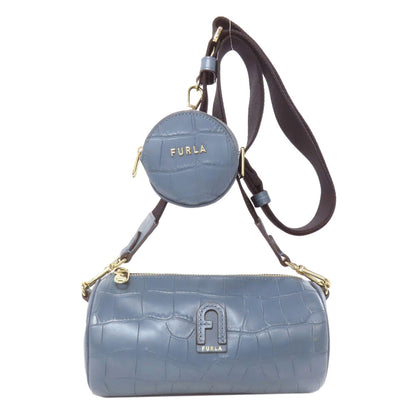 Furla   Embossing Shoulder Bag  Leather Ladies [Used]