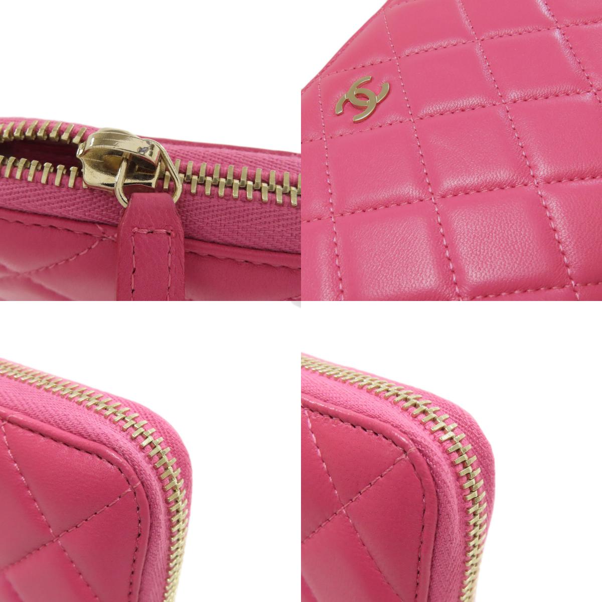 CHANEL Matelasse COCO Mark GoldHardware Long wallet (with coin pocket) Lambskin Ladies [Used]