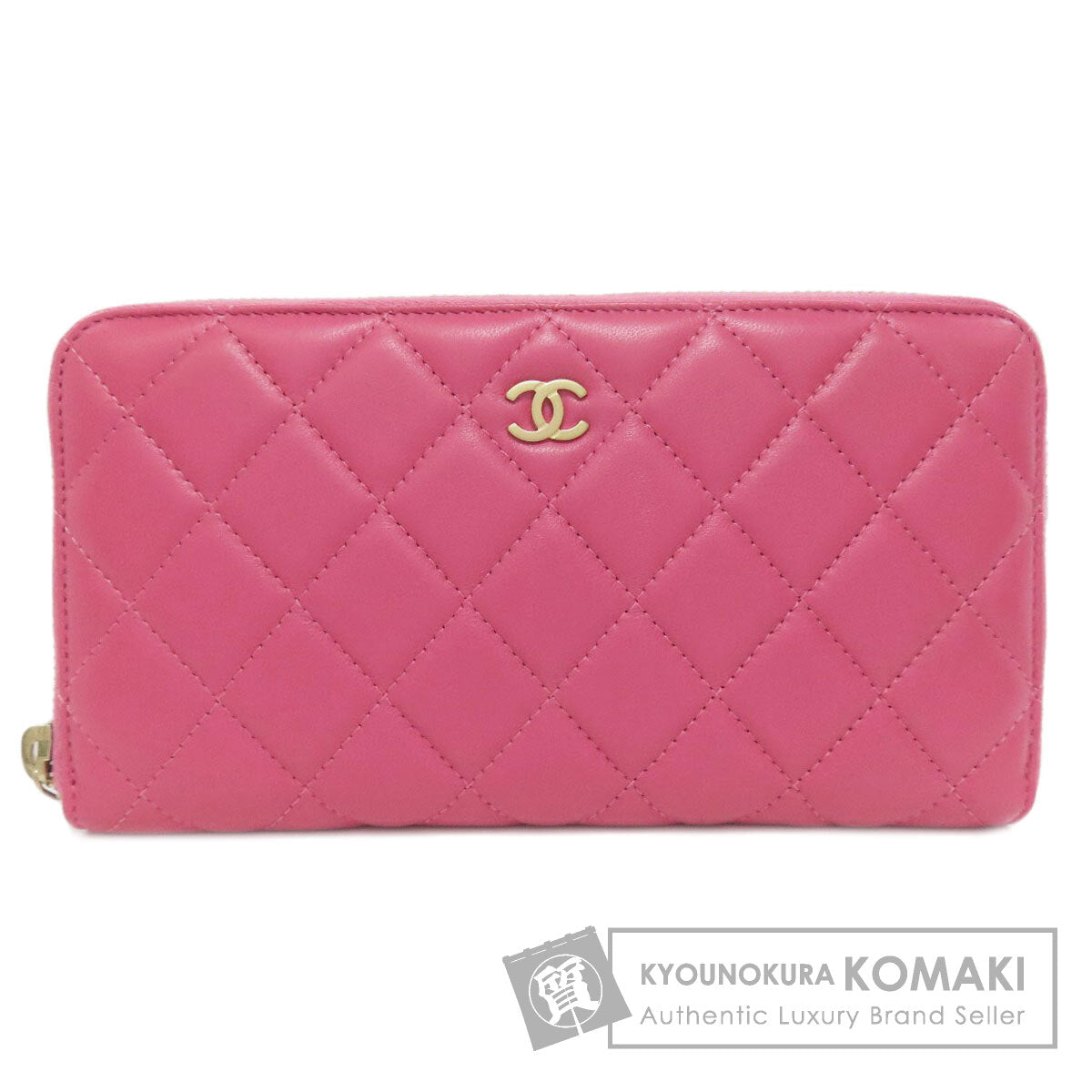 CHANEL Matelasse COCO Mark GoldHardware Long wallet (with coin pocket) Lambskin Ladies [Used]
