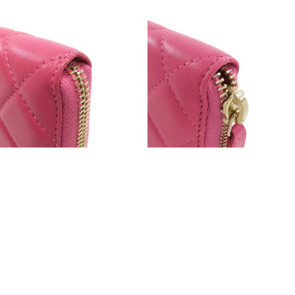 CHANEL Matelasse COCO Mark GoldHardware Long wallet (with coin pocket) Lambskin Ladies [Used]