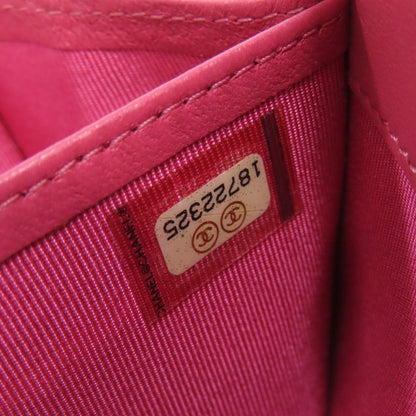 CHANEL Matelasse COCO Mark GoldHardware Long wallet (with coin pocket) Lambskin Ladies [Used]