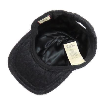 GUCCI 729349 Double G Baseball Cap hat Moheya woolLadies [Used]