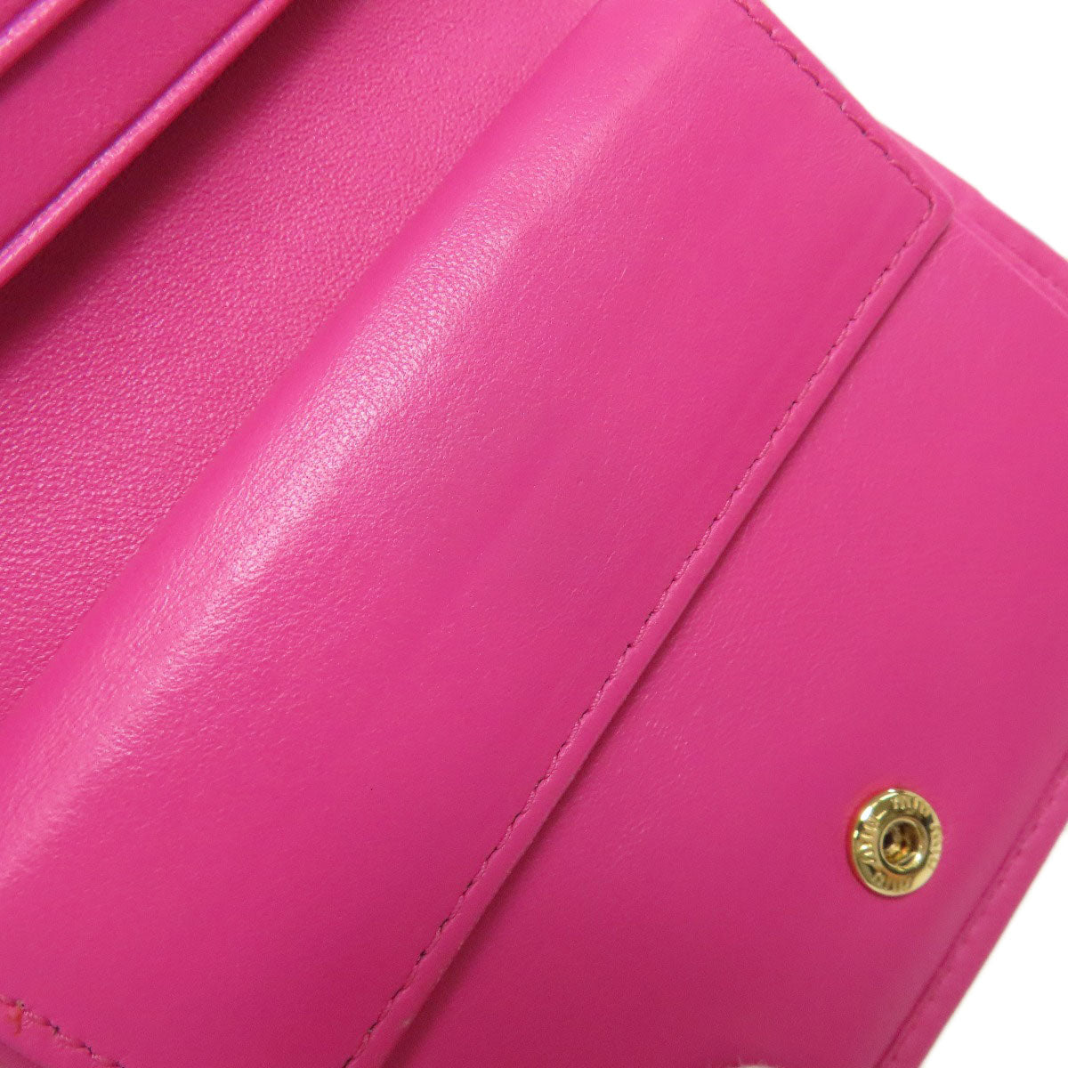 MIUMIU Materasse Bifold Wallet with Coin Pocket Lambskin Ladies [Used]