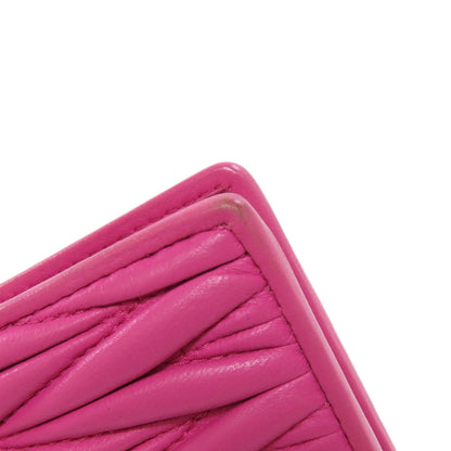 MIUMIU Materasse Bifold Wallet with Coin Pocket Lambskin Ladies [Used]