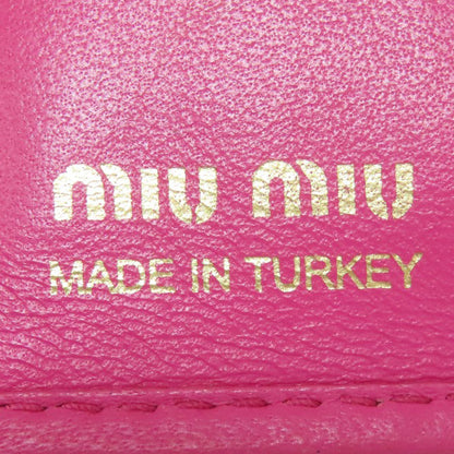 MIUMIU Materasse Bifold Wallet with Coin Pocket Lambskin Ladies [Used]