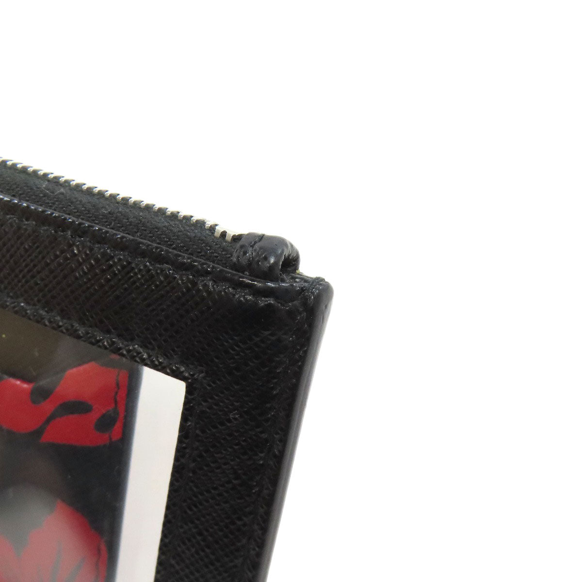 PRADA   Logo Hardware Accessory pouch  Safiano PlasticsLadies [Used]