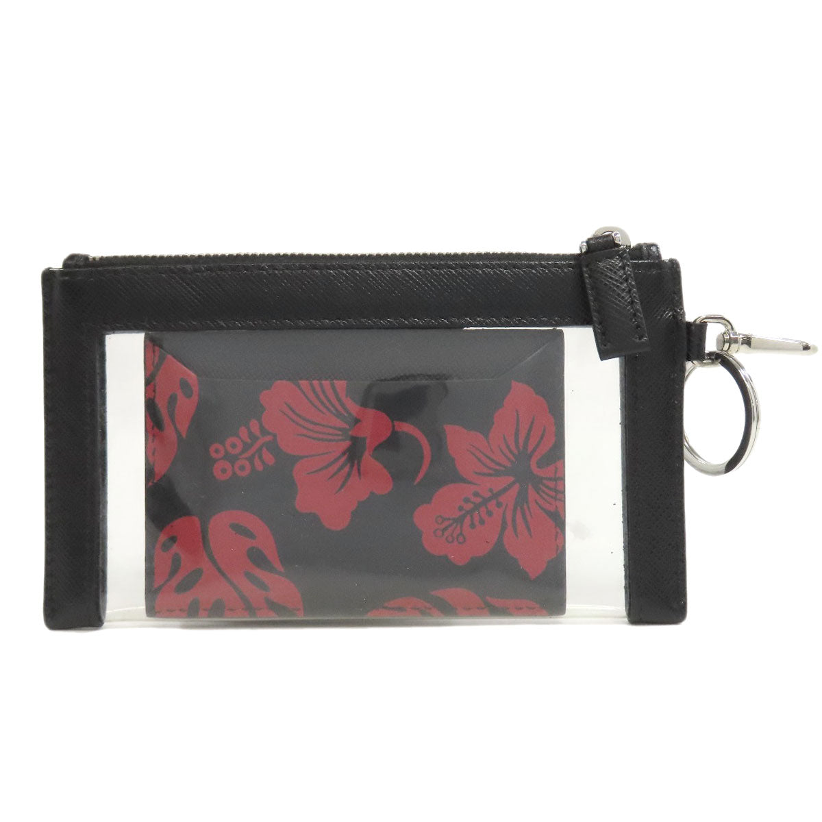 PRADA   Logo Hardware Accessory pouch  Safiano PlasticsLadies [Used]