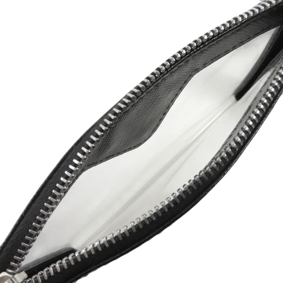 PRADA   Logo Hardware Accessory pouch  Safiano PlasticsLadies [Used]