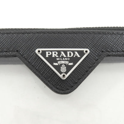 PRADA   Logo Hardware Accessory pouch  Safiano PlasticsLadies [Used]