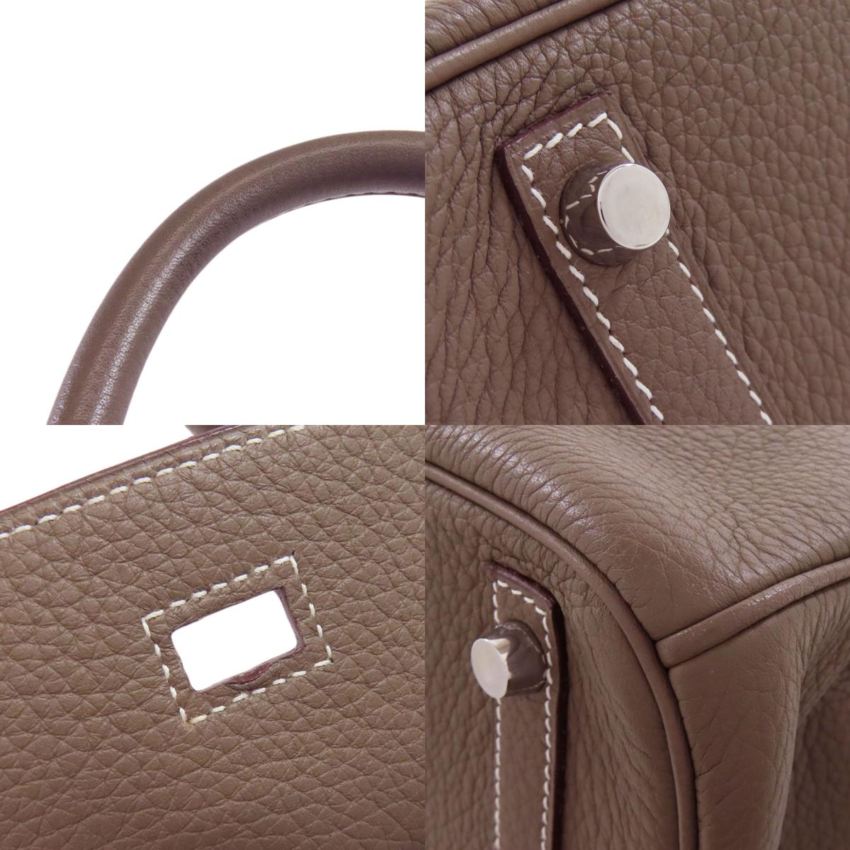 HERMES Birkin 30 Etoupe SilverHardware Handbag Taurillon Clemence Ladies [Used]