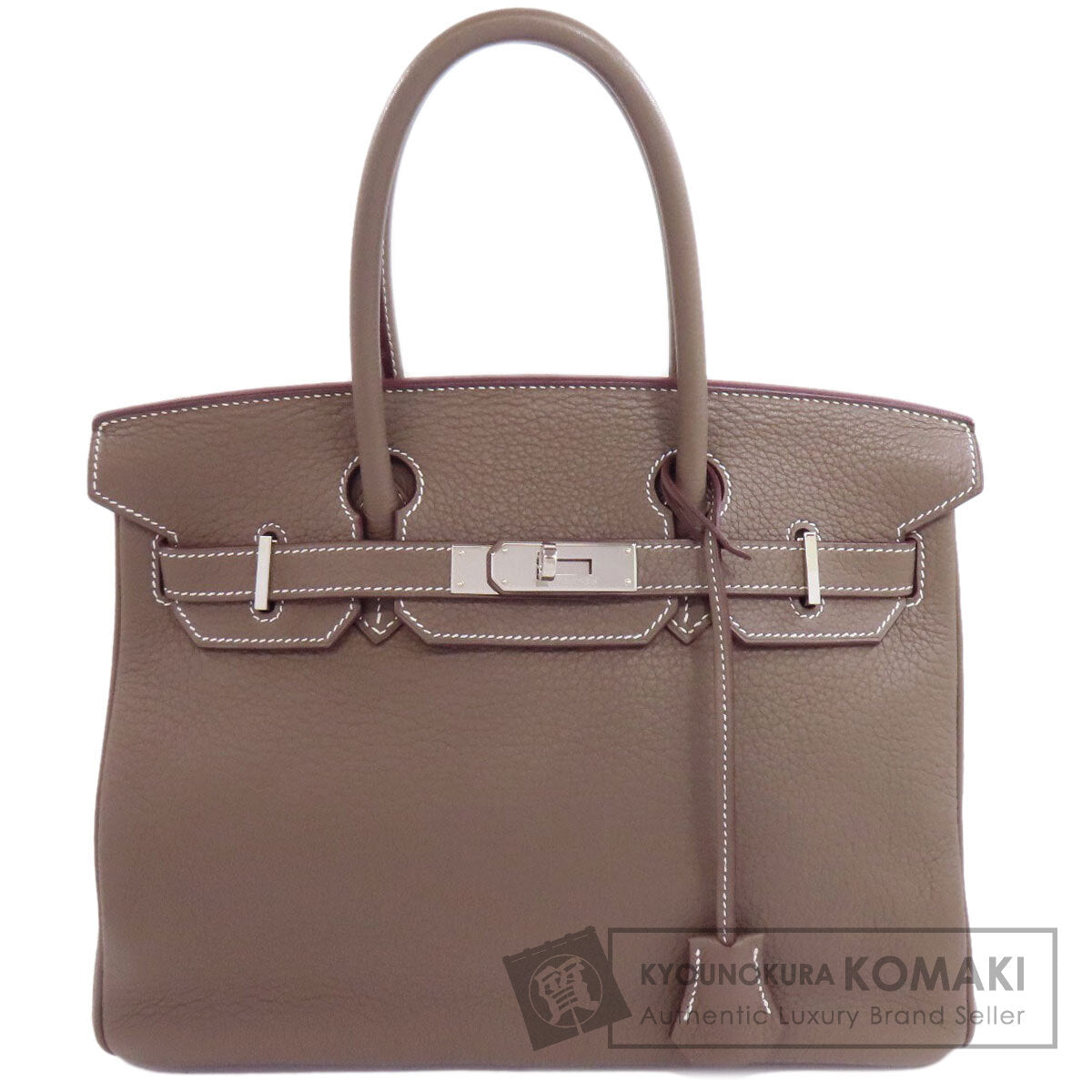 HERMES Birkin 30 Etoupe SilverHardware Handbag Taurillon Clemence Ladies [Used]