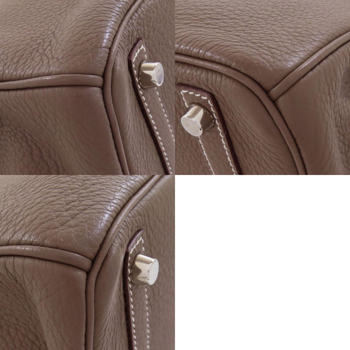 HERMES Birkin 30 Etoupe SilverHardware Handbag Taurillon Clemence Ladies [Used]