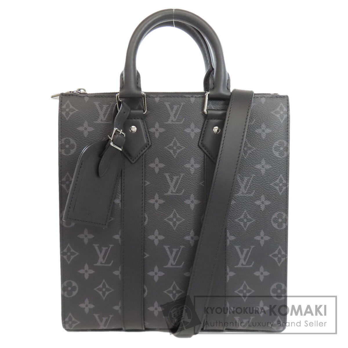LOUIS VUITTON M46456 Sac Plat Cloth Shoulder Bag Monogram Eclipse mens [Used]