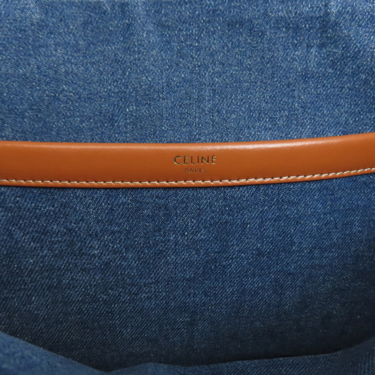 CELINE   logo Tote Bag  Denim Ladies [Used]