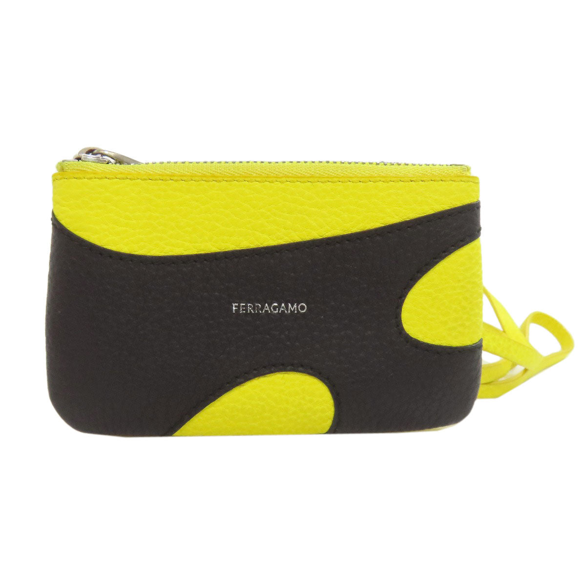 Salvatore Ferragamo Cutout Pouch coin purse Leather Ladies [Used]