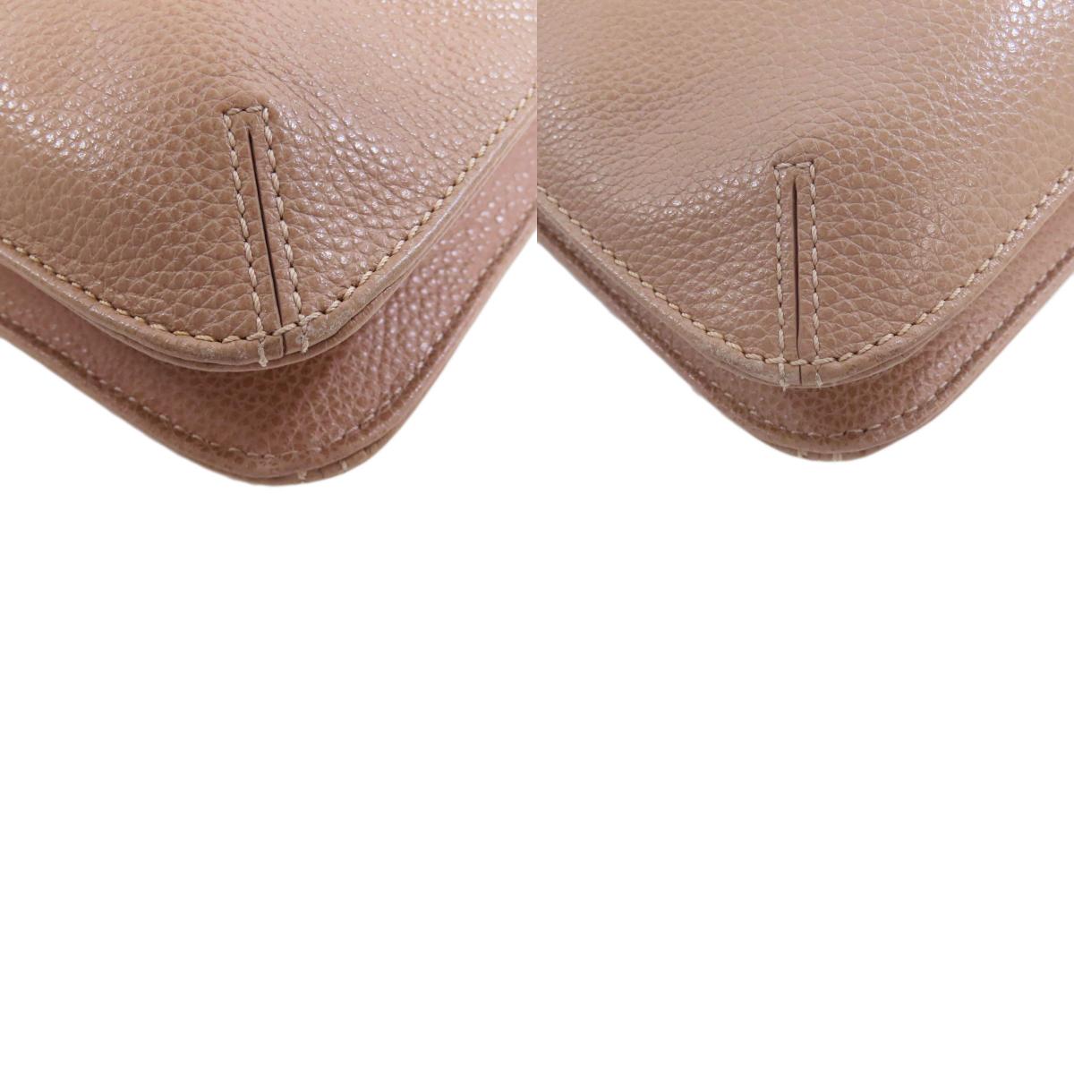 Longchamp logo Shoulder Bag Leather Ladies [Used]