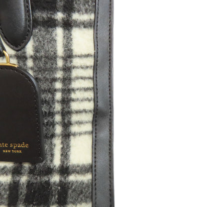 kate spade Checkpattern Handbag wool LeatherLadies [Used]
