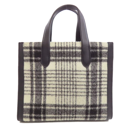 kate spade Checkpattern Handbag wool LeatherLadies [Used]