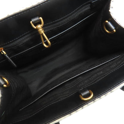 kate spade Checkpattern Handbag wool LeatherLadies [Used]
