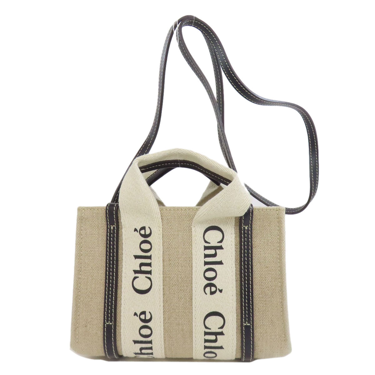 CHLOE Woody Mini 2WAY Handbag Canvas Ladies [Used]