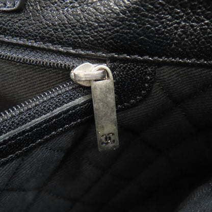 CHANEL COCO Mark Punching SilverHardware Tote Bag Calf Ladies [Used]
