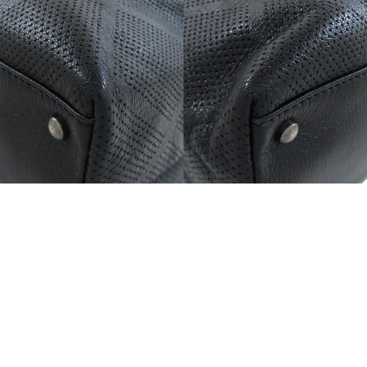 CHANEL COCO Mark Punching SilverHardware Tote Bag Calf Ladies [Used]