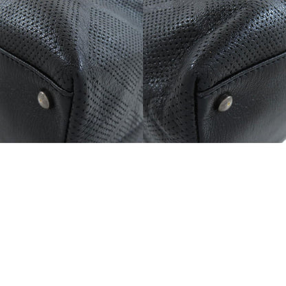 CHANEL COCO Mark Punching SilverHardware Tote Bag Calf Ladies [Used]