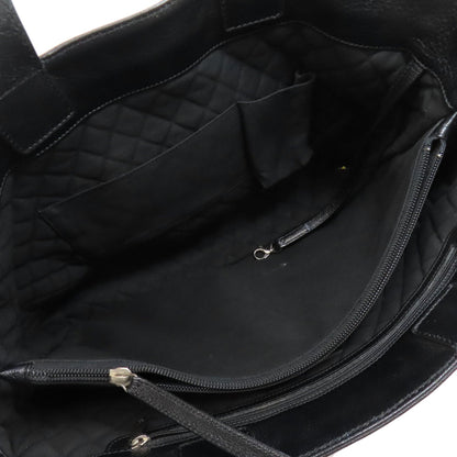 CHANEL COCO Mark Punching SilverHardware Tote Bag Calf Ladies [Used]