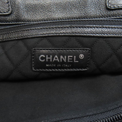 CHANEL COCO Mark Punching SilverHardware Tote Bag Calf Ladies [Used]
