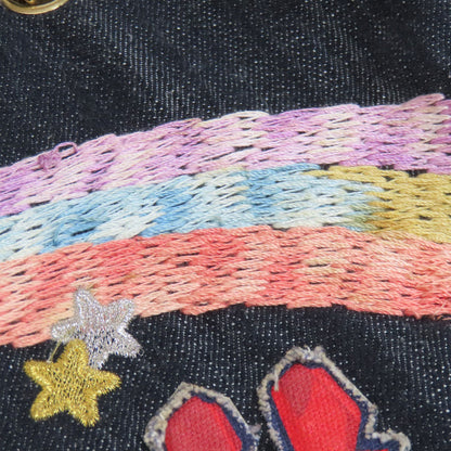 CHANEL Night Flight ChainShoulder GoldHardware Tote Bag Denim Ladies [Used]