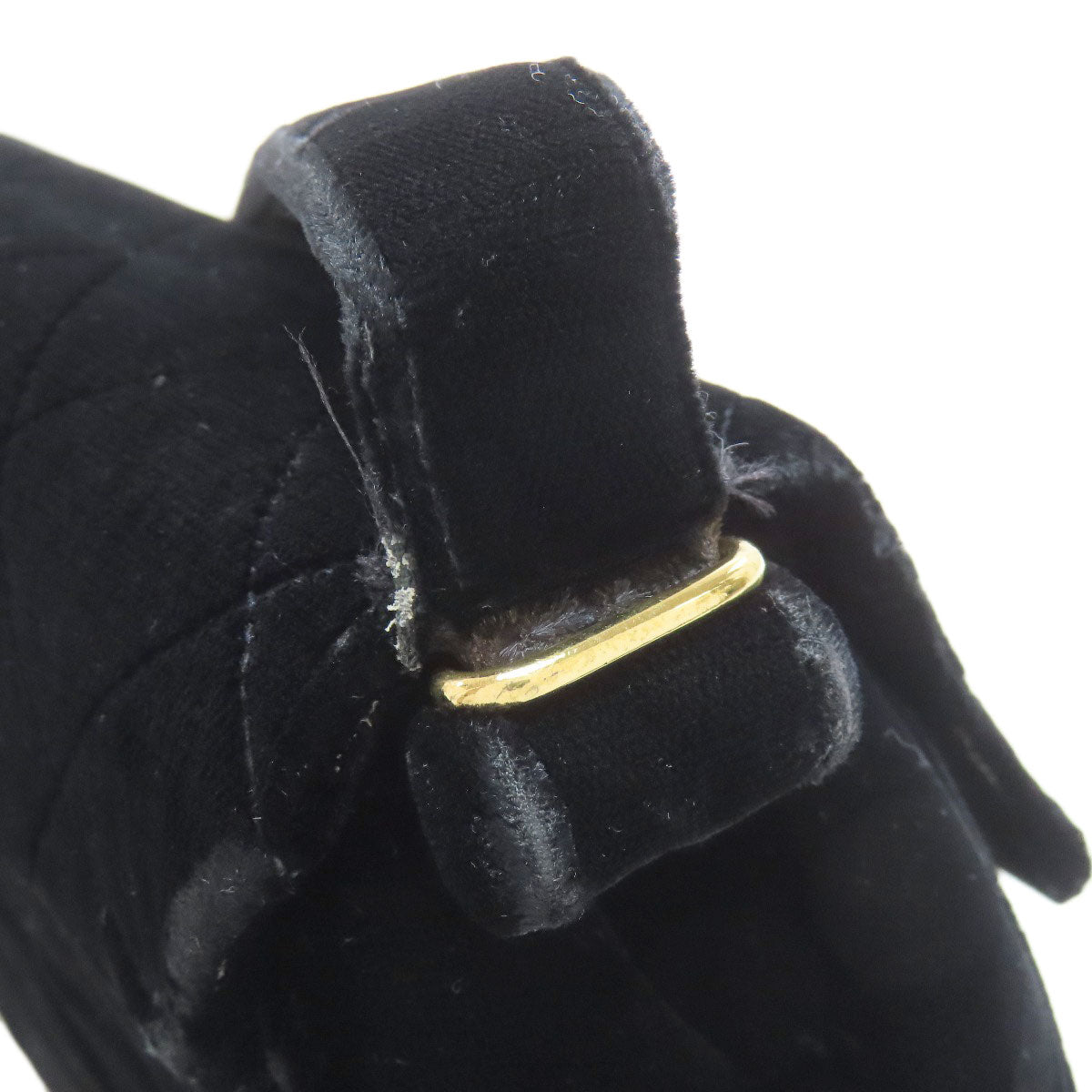 CHANEL COCO Mark GoldHardware Shoulder Bag Velor Ladies [Used]