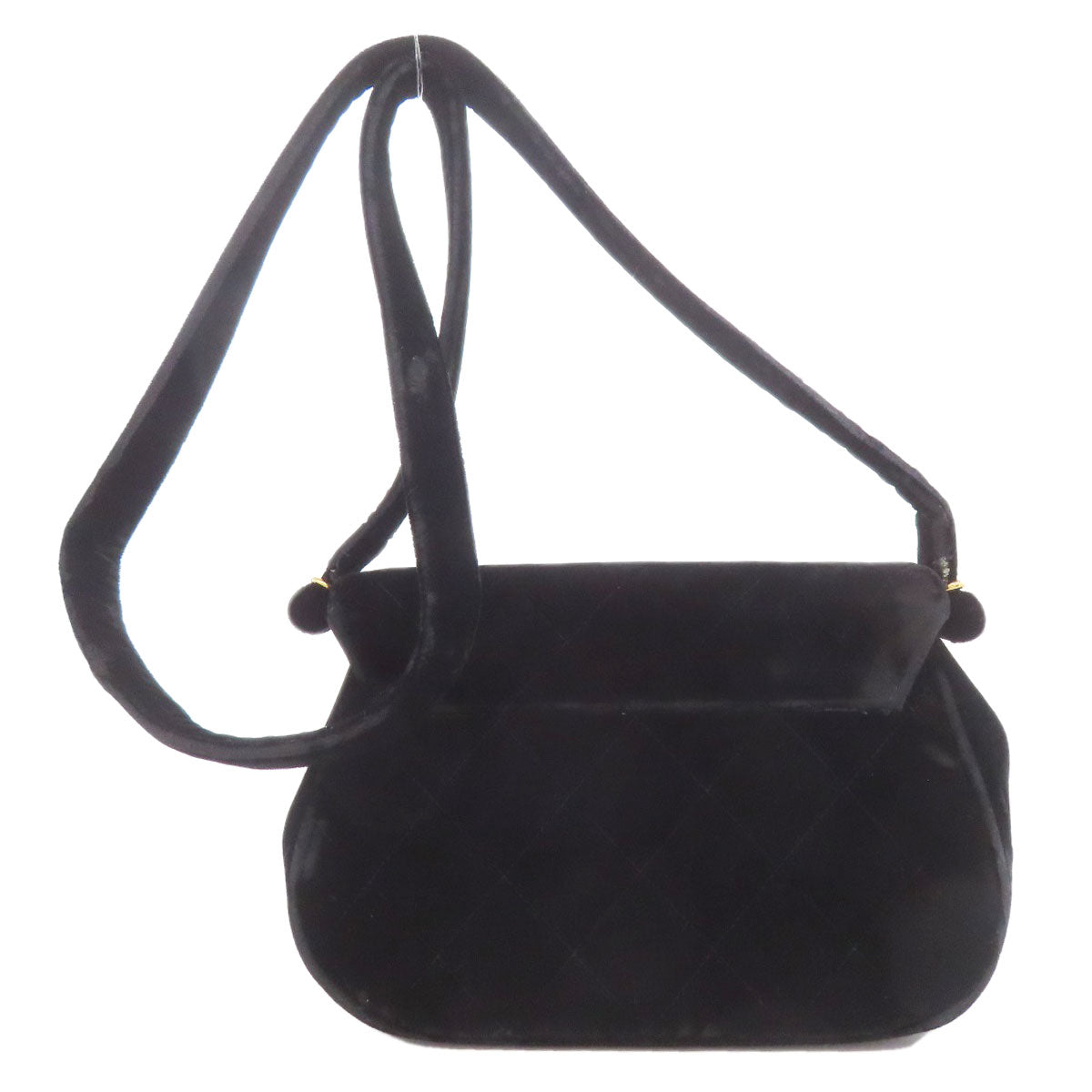 CHANEL COCO Mark GoldHardware Shoulder Bag Velor Ladies [Used]