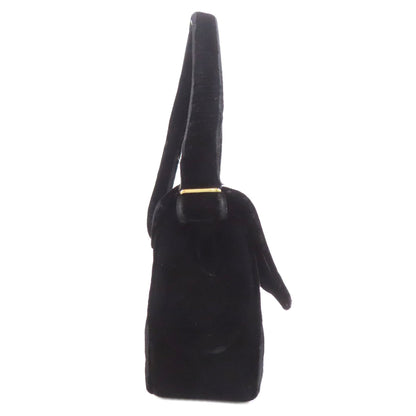 CHANEL COCO Mark GoldHardware Shoulder Bag Velor Ladies [Used]