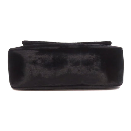 CHANEL COCO Mark GoldHardware Shoulder Bag Velor Ladies [Used]