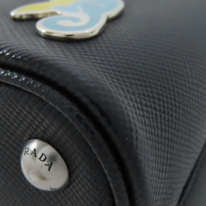 PRADA   Pin Badge Rabbit Lip 2WAY Handbag  Safiano LeatherLadies [Used]