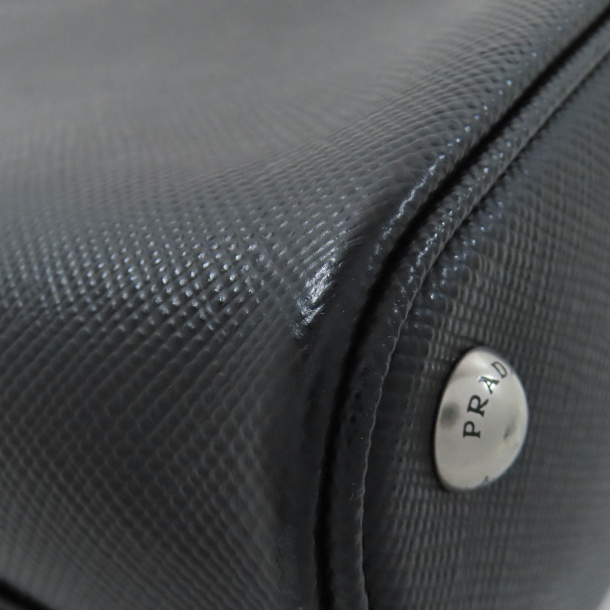 PRADA   Pin Badge Rabbit Lip 2WAY Handbag  Safiano LeatherLadies [Used]