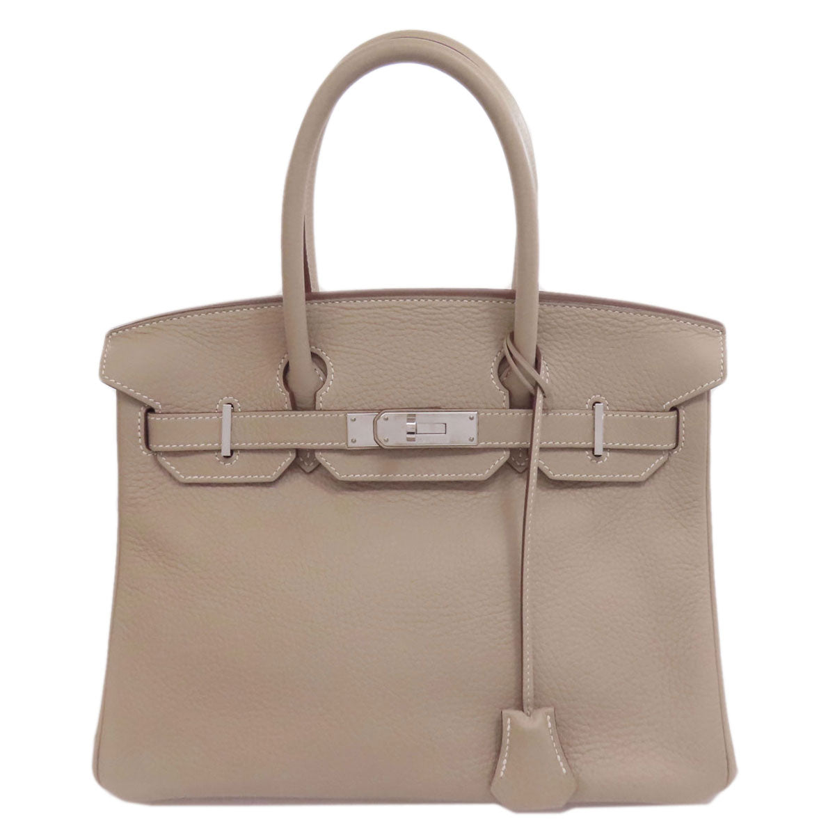 HERMES Birkin 30 SilverHardware Handbag Taurillon Clemence Ladies [Used]