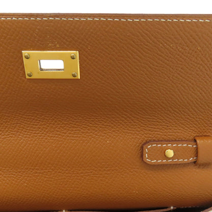 HERMES KellyToGo Gold GoldHardware Long wallet (with coin pocket) Epsom Ladies [Used]