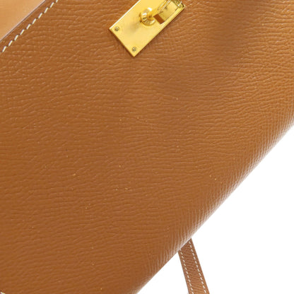 HERMES KellyToGo Gold GoldHardware Long wallet (with coin pocket) Epsom Ladies [Used]