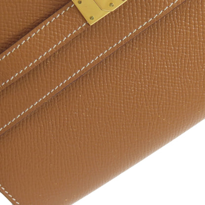 HERMES KellyToGo Gold GoldHardware Long wallet (with coin pocket) Epsom Ladies [Used]