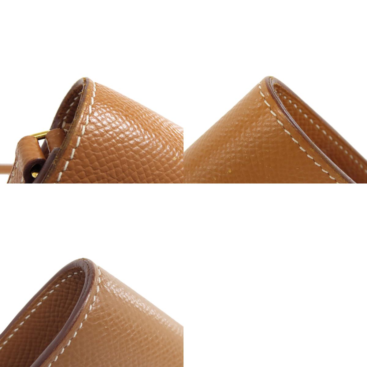 HERMES KellyToGo Gold GoldHardware Long wallet (with coin pocket) Epsom Ladies [Used]