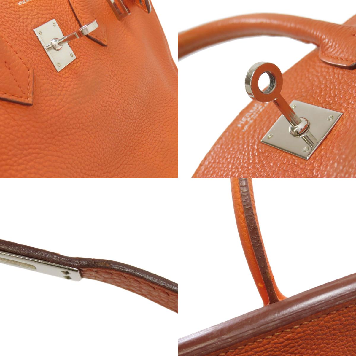 HERMES Birkin 25 SilverHardware Handbag Togo Ladies [Used]